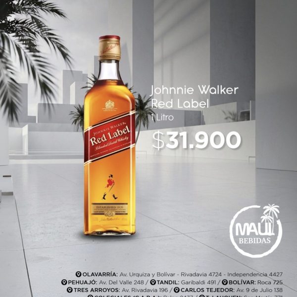 WHISKY JOHNNIE WALKER RED LABEL x 1lt.