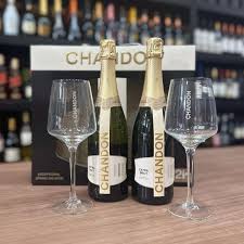 CHANDON 2 BOT E. BRUT + 2 COPAS ORIGINALES
