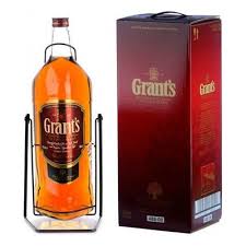 WHISKY GRANT'S x 4.5 LTS ESTUCHE CON VOLCADOR