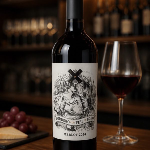 CORDERO CON PIEL DE LOBO MERLOT x 750 CC