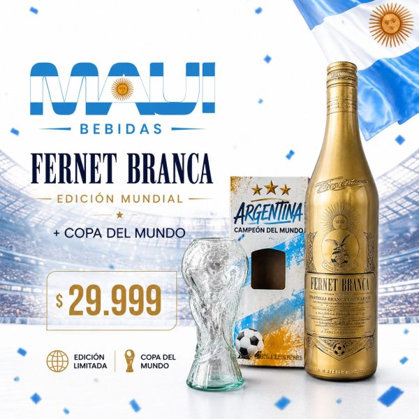 FERNET BRANCA + COPA DEL MUNDO VIDRIO