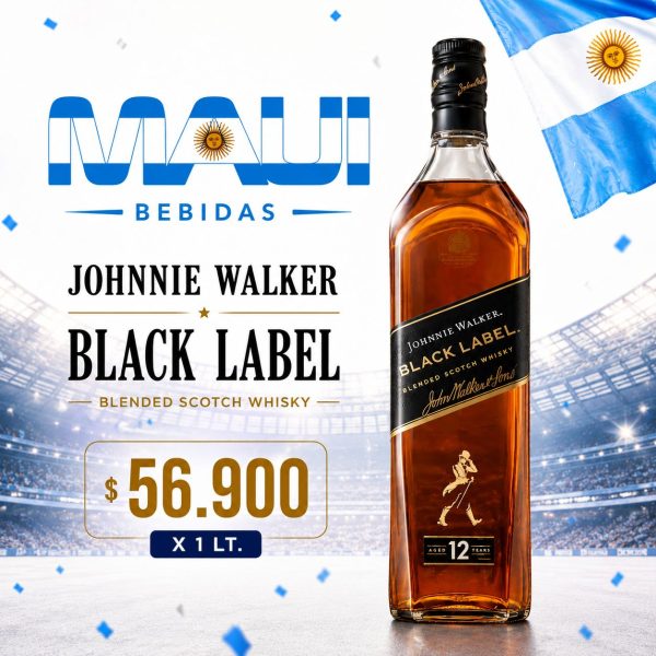 JOHNNIE WALKER BLACK LABEL x 1 LT
