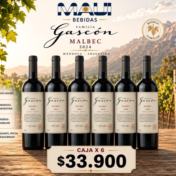 FAMILIA GASCON MALBEC x 6 U.