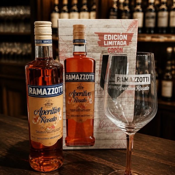 RAMAZZOTTI ROSATO ESTUCHE CON COPA