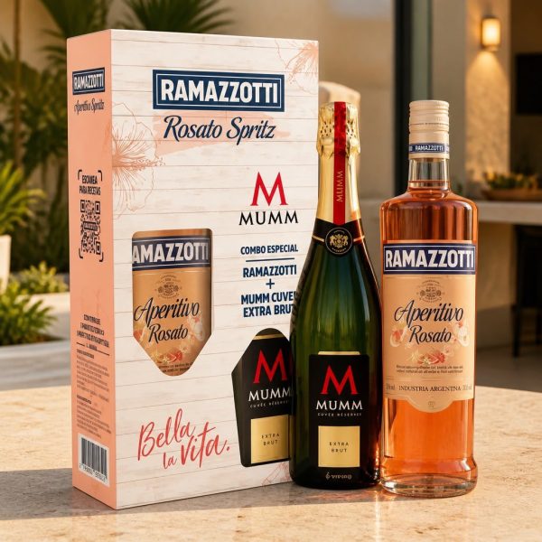 RAMAZZOTTI ROSATO ESTUCHE + MUMM CHAMPAGNE