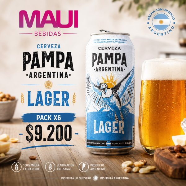 CERV. PAMPA LAGER PACK x 6