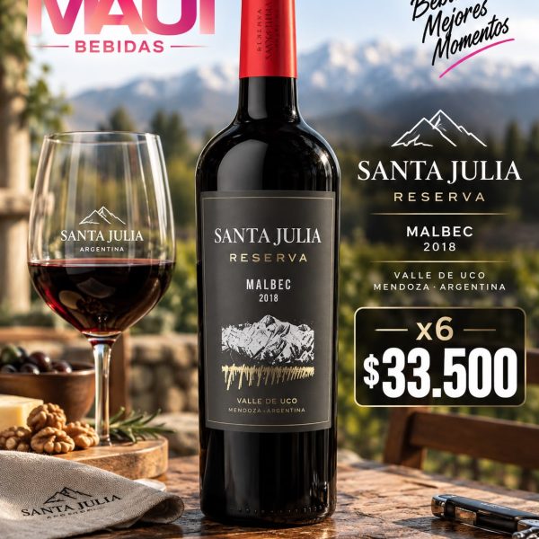 SANTA JULIA RESERVA MALBEC CAJA x 6