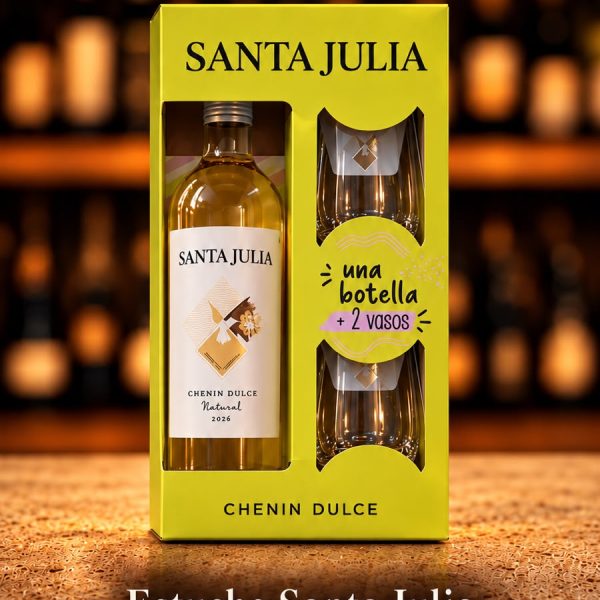 SANTA JULIA CHENIN DULCE + 2 VASOS